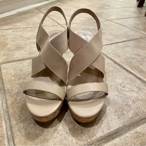 Nude wedge heels by Charles David